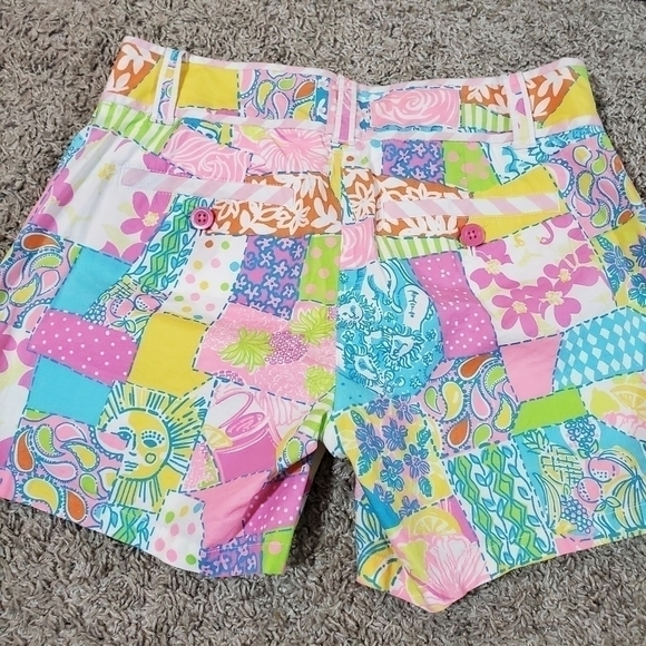 LILLY Pulitzer Palm Beach Fit Patchwork Style Shorts - Picture 7 of 9